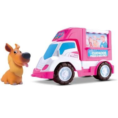 Imagem de Pet Care Delivery Carrinho C/ Cachorro Brincar De Pet Shop - Samba Toy