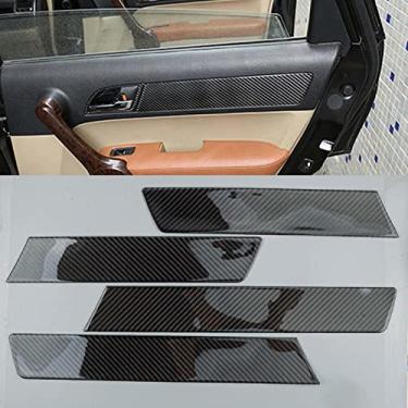 Imagem de MIVLA 4 pçs/conjunto de fibra de carbono preto painel de porta interior tira de guarnição, para Honda CR-V 2007 2008 2009 2010 2011 acessórios do interior do carro
