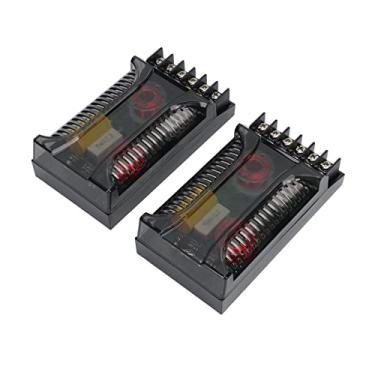 Imagem de 2 peças 2 vias de áudio do carro proteção contra sobrecorrente universal dissipação de calor alto-falante divisor de frequência