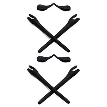 Imagem de Kits de substituição de fones de ouvido da Mryok para óculos de sol Oakley Radar EV Series, Black & Black, One Size