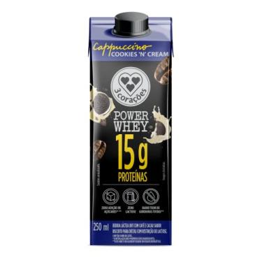 Imagem de Bebida 3 Corações Cappuccino Power Whey Cookies N Cream 250ml