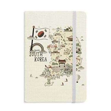 Imagem de Caderno de pontos de referência da Coreia do Sul com capa dura em tecido oficial