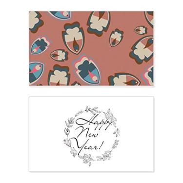 Imagem de Blocos de cores, abstratos, tropicais, peixes, ano novo, festival, cartão de felicitações, mensagem de abençoar presente