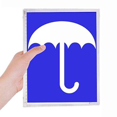 Imagem de Caderno quadrado azul chuva marcador de aviso folha solta diário recarregável artigos de papelaria