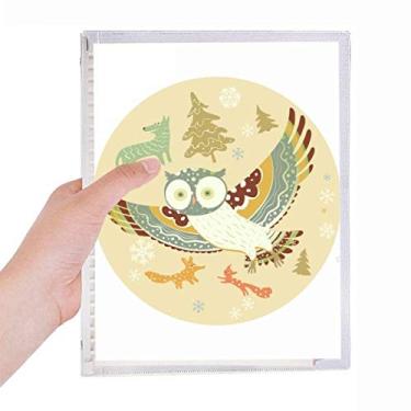 Imagem de Caderno com estampa floral Lovely Birds Owls com folhas soltas e diário recarregável