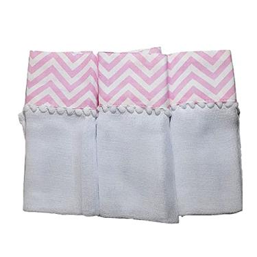 Imagem de Babete Fralda 3 peças, Baby Deluxe, Rosa Chevron