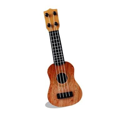 Imagem de Guitarra Infantil Fannay, Brinquedo de Guitarra Portátil de Plástico, Aprendizado Fácil, Multifuncional, Ideal para Crianças