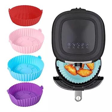 Imagem de Kit 2 Forma De Silicone Grande Antiaderente Compatível Com Air Fryer Microondas Forno Geladeira Sem Sujeira - TYDA