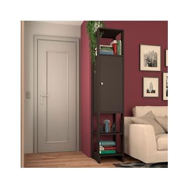 Imagem de Armário Closet Nova Mobile Slim Yes com 1 Porta e 3 Prateleiras