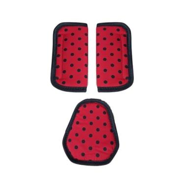 Imagem de Protetor Cinto Para Bebê Conforto Cadeirinha Carrinho Macio cor:poá vermelho - Segurança e Estilo em Passeios com seu Bebê Alegre e Confortável