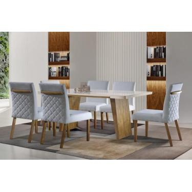 Imagem de Sala De Jantar Completa Com 6 Cadeiras 1,80X1,0M - Suíça - Requinte Sa