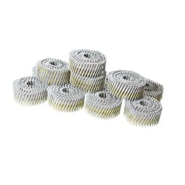 Imagem de Timunr 3600 Unhas de tapume de 15 graus, 3,5 cm x 0,92 polegadas, bobina de arame agrupada, haste de anel de cabeça redonda, galvanizada a quente