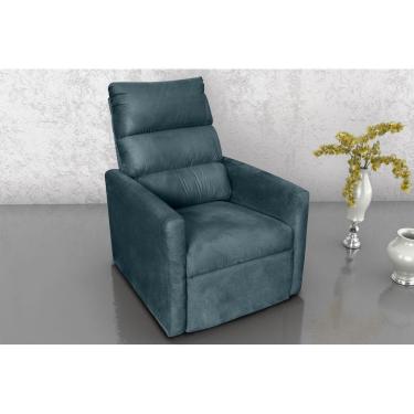 Imagem de Poltrona Reclinável MX14 Turin Suede Petroleo B257 - Matrix