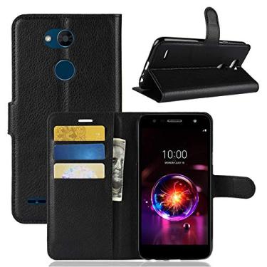 Imagem de Capa para LG X Power 3, capa carteira flip de couro PU premium com compartimento para cartão, suporte e fecho magnético [capa interna de TPU à prova de choque] Compatível com LG X Power 3
