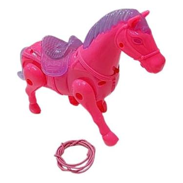 Imagem de Cavalo Cavalinho Brinquedo Animal Eletrônico C/Som Luz Anda (Fúscia)