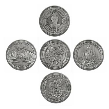 Imagem de Coleção de Moedas Estóicas Medalhões Estoicos Moeda Desafio para Prática Estóica Diária Meditações Estoicas Lembrete Token para Presentes Estoicismo, Conjunto de 5