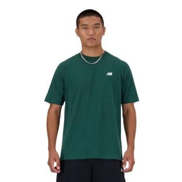 Imagem de New Balance Camiseta masculina Sport Essentials de algodão, Nightwatch verde, P