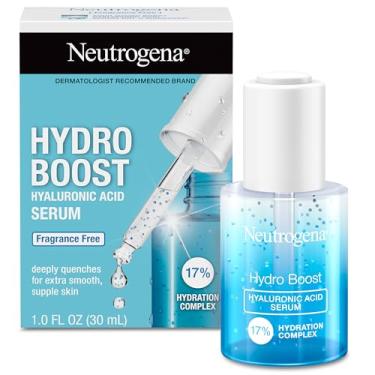Imagem de Neutrogena Soro Hydro Boost com ácido hialurônico com complexo de hidratação 17%, sérum facial leve de ácido hialurônico diário para pele seca, sem óleo, sem fragrância, 30 ml