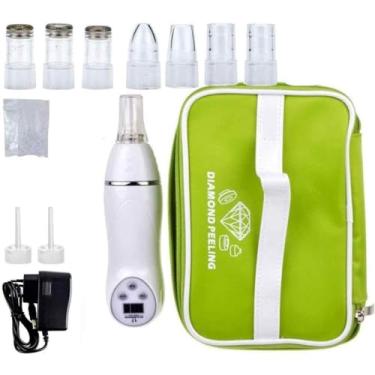 Imagem de Peeling Diamante Dermoabrasão Limpeza Facial Pele Removedor De Cravos À Vácuo Portátil Bivolt 110/220V