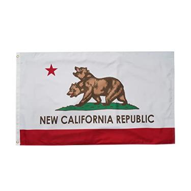 Imagem de FRF FLAG Nova bandeira da Califórnia, 30,5 x 45,7 cm, bandeiras New California Republic com dois lados, bandeira Fallout NCR, com 2 argolas de latão e 4 fileiras de pontos inferiores