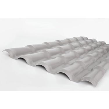 Imagem de Kit com 15 Telhas Pvc Colonial 88x262cm Lux Telhas Cinza