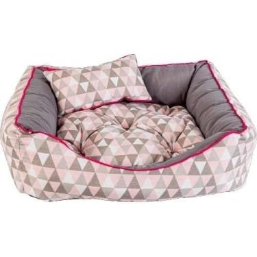 Imagem de Caminha Cachorro Gato Luxo Cama Pet Almofada Travesseiro Tamanho G Grande (Rosa)