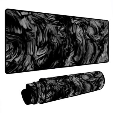 Imagem de Novo Mouse Pad Gamer Deskpad Speed Extra Grande Borda Costurada Profissional Varios Tamanhos - Fumaça (90X40)