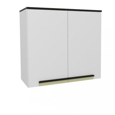 Imagem de Armario Aereo 2 Portas 80cm Manhattan Herval - Branco Artico