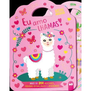 Imagem de Bicho Mania - Eu Amo Lhamas - 200 Adesivos