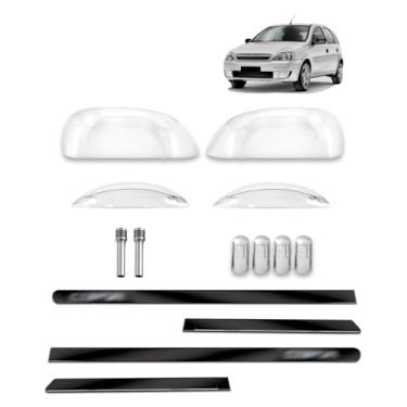 Imagem de Kit Aplique de Maçaneta + Par Aplique de Retrovisor + Aplique Grade Dianteira Superior e Infeior + Aplique Farol de Milha + Aplique Tampa de Combustível Gol G5 Voyage G5 2008 2009 2010 2011 2013