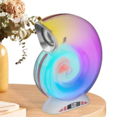 Imagem de Alto-falante pequeno, Alto-falante sem fio Conch - Alto-falante de mesa com luz noturna,Leitor de música, alto-falante criativo, caixa de som para sala de estar, quarto, sala de estudo