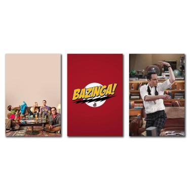 Imagem de Kit 3 Placas Decorativas  The Big Bang Theory Mdf