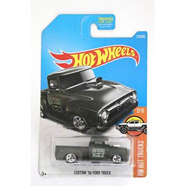 Imagem de Hot Wheels Caminhão Custom '56 Ford Truck, Verde, Escala 1:64, Criança, Unissex, 4x7x2 cm, 0.01 oz, 215/365, 2/10, Hot Trucks, Caminhões Clássicos