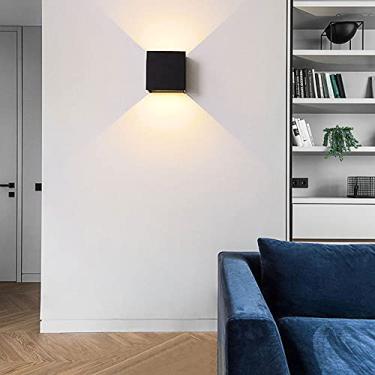 Imagem de Lâmpada de Parede LED para Exterior, Luz Quadrada de Alumínio Regulável de Extremidade Dupla, Tecnologia Moderna de Verniz para Fogão, IP65 à Prova D'água, Temperatura de Cor (10W)