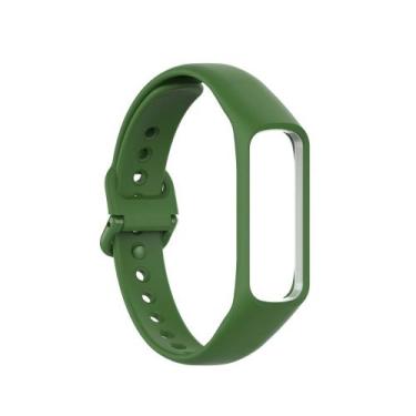 Imagem de Pulseira Silicone Para Galaxy Fit 2 R220 Cor Verde Militar - 123smart