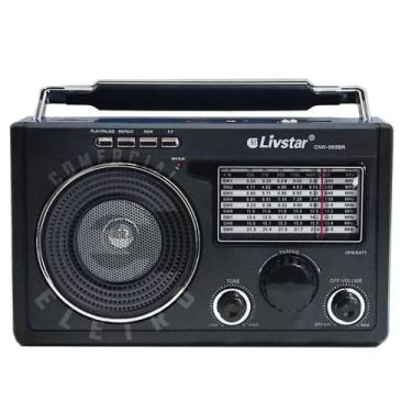 Imagem de Radio Livstar CNN 686BR Retro Vintage Bateria Recarregável Ondas Curta