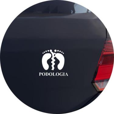 Imagem de Adesivo de Carro Profissão Podologia - Cor Dourado - Melhor Adesivo, B