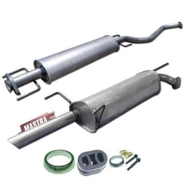 Imagem de Kit Escapamento Abafador + Traseiro Vectra Sedan 2.2 98 A 02 - ScapJá
