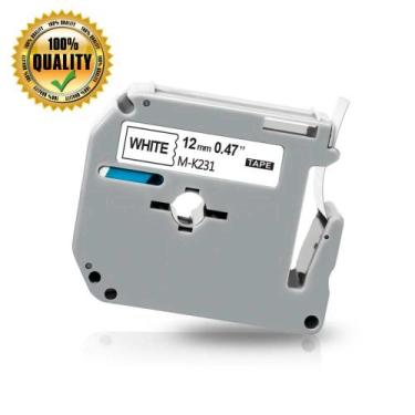 Imagem de Fita Mk 231 Compatível P/ Rotulador Brother Branca 12mm - Multilaser