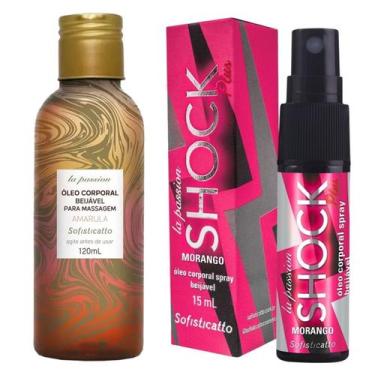 Imagem de Óleo de massagem Amarula Beijável e Shock Treme Pulsa Morang - Sofisti