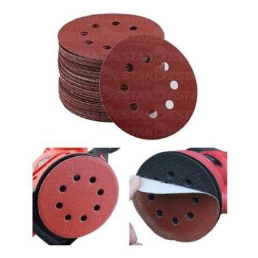 Imagem de 100 Disco de Lixa Vermelho para Ferro 125mm Grão 80 - Starfer