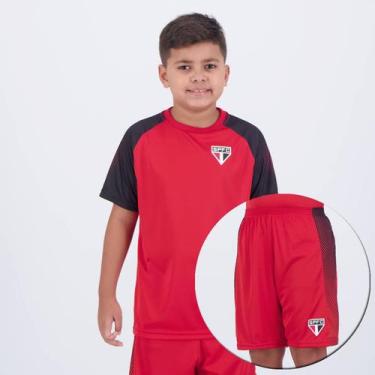 Imagem de Kit São Paulo Hero Escudo Juvenil Vermelho - Spr, 2 ANOS