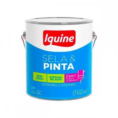 Imagem de Tinta Acrilica Iquine Sela E Pinta Branco Neve 3,6L, Branco