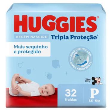 Imagem de 2 pacotes de fraldas huggies tripla proteço (tamanho a escolher), P co
