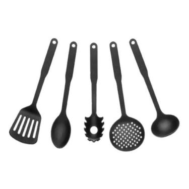 Imagem de Kit 5 Peças Nylon Colher Arroz Concha Escumadeira Up Ud214 - Multilase