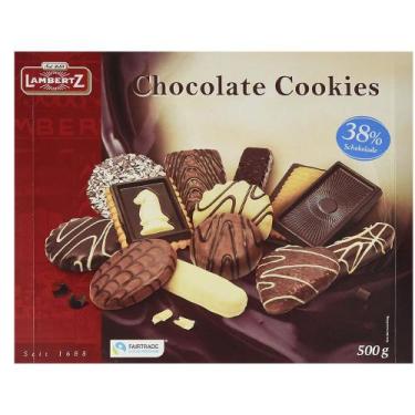 Imagem de Cookies Sortidos de Chocolate Lambertz 500g