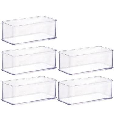 Imagem de Organizador de plástico acrílico 14,6 x 7,3 x 5,45 cm H1 5 unidades Pl