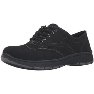 Imagem de Easy Street Lucky Oxford feminino, Camurça preta, 8 Narrow
