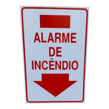 Imagem de Placa DE Sinalização ALARME DE INCENDIO 20 X 30 CM VERTICAL - ASELETRO