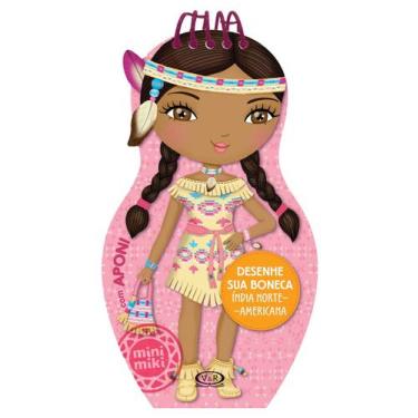 Imagem de Livro - Desenhe sua boneca índia norte-americana